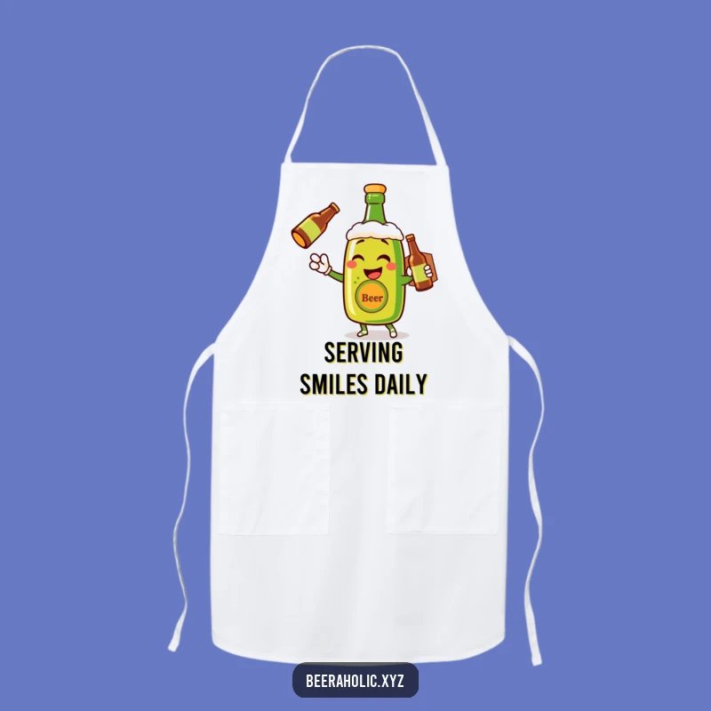 Funny Beer Bottle Wink Apron - Cheerful Delivery Kitchen Gift for Home Chefs