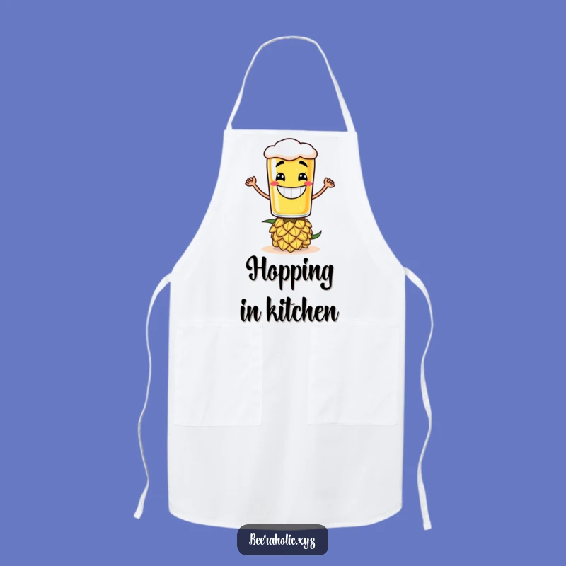 Funny Beer Glass Hop Apron - Grinning Balance Kitchen Gift for Brewers