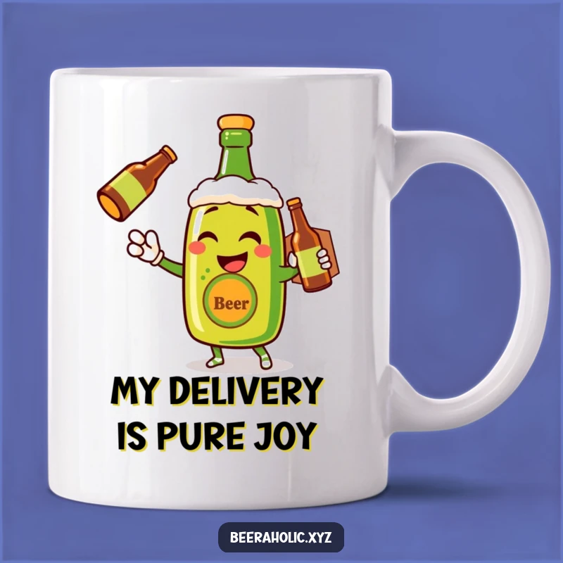 Funny Beer Bottle Wink Mug - Perfect Cheerful Delivery Gift for Beer Lovers