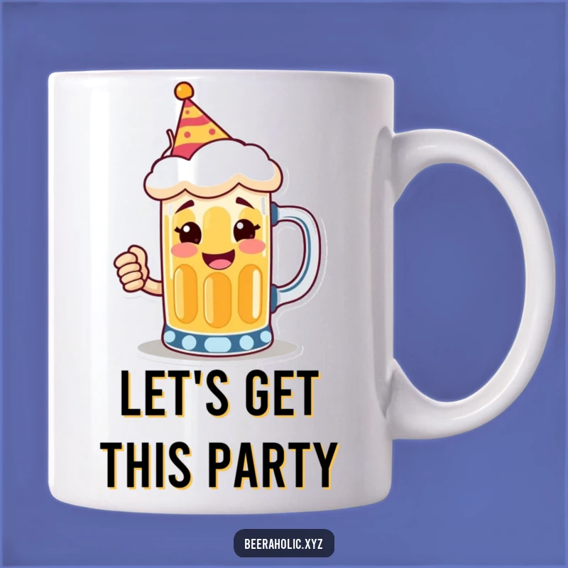Funny Beer Mug Party Mug: Smiling Toaster, Perfect Gift for Celebrations & Beer Lovers