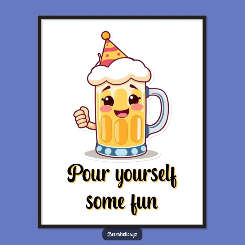 Free Printable Wall Art: Beer Mug Toasts Party Funny Downloadable Decor