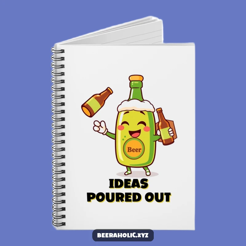 Funny Beer Bottle Wink Notebook - Cheerful Delivery Journal for Ideas & Fun