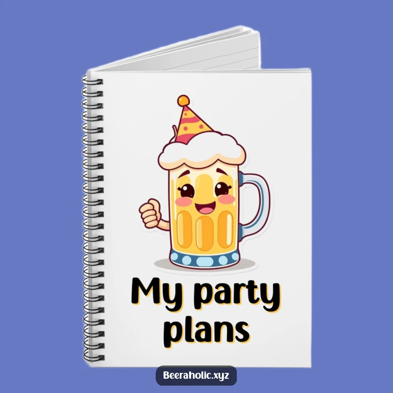 Funny Beer Mug Party Notebook: Smiling Toaster Journal, Perfect for Party Plans