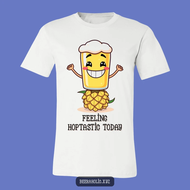 Funny Beer Glass Hop T-Shirt - Grinning Balance Gift for Pub Crawlers